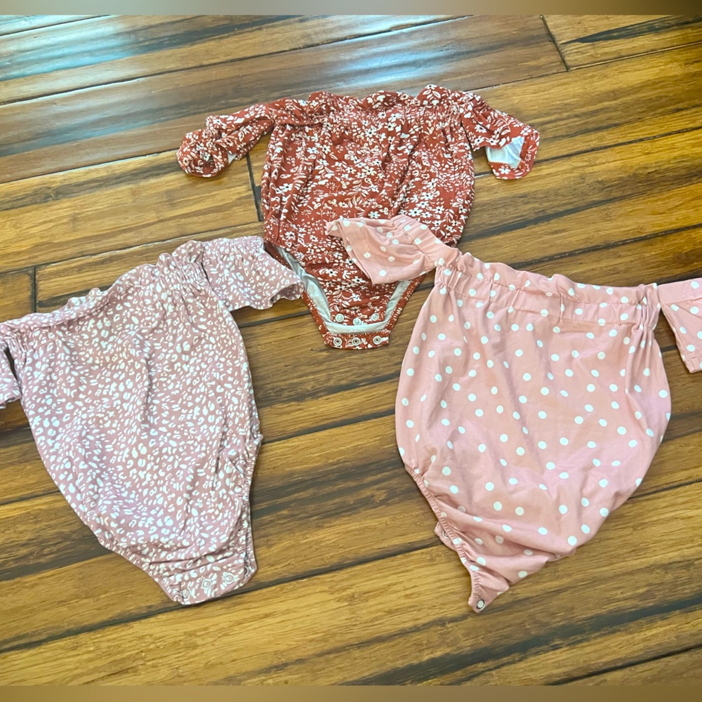 Bundle of Three Baileys Blossoms 18–24month Flutter Sleeve Leotards